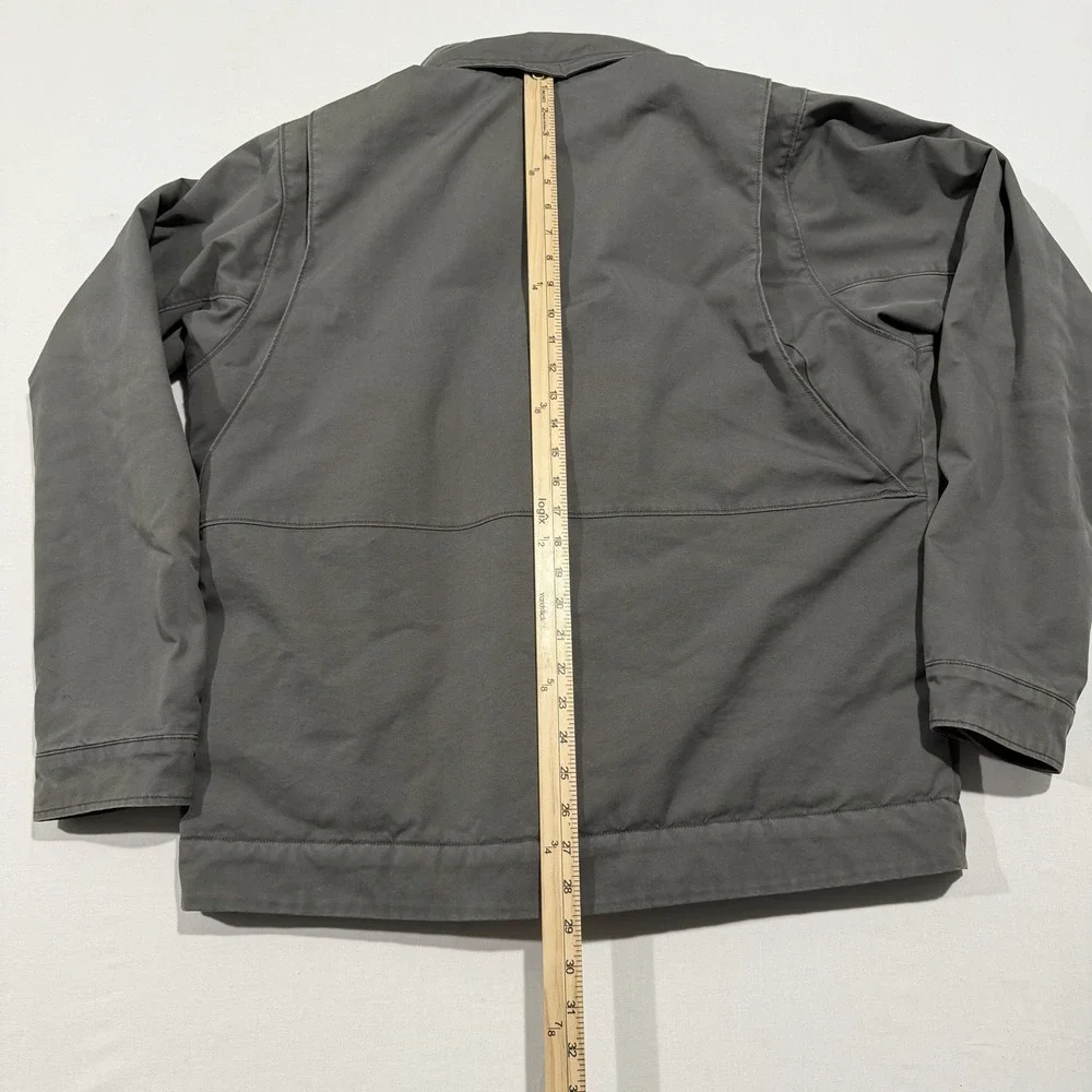 Patagonia Mens XL Maple Grove Canvas Jacket Fleece Lined Forge Grey Hood 26995
